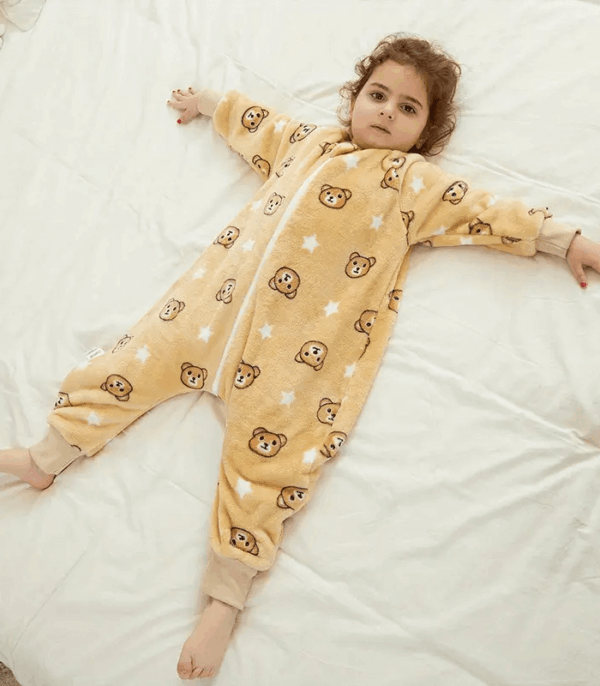 Baby Sleeping Bag Flannel Baby Spring And Autumn Children's Anti-kick Quilt Split Leg Constant Temperature New One-piece Sleeping Bag